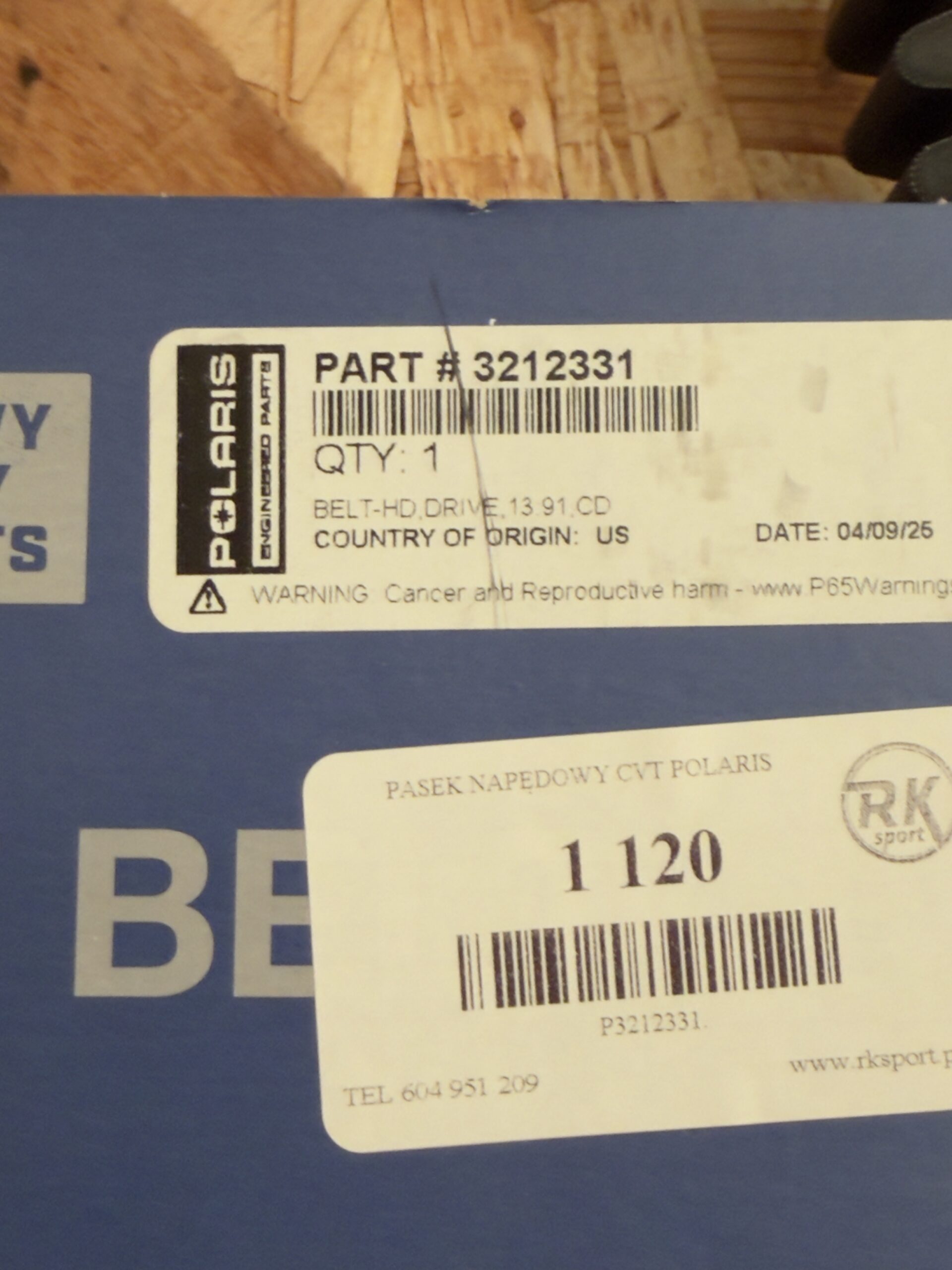 Pasek Napędowy Polaris 3212331