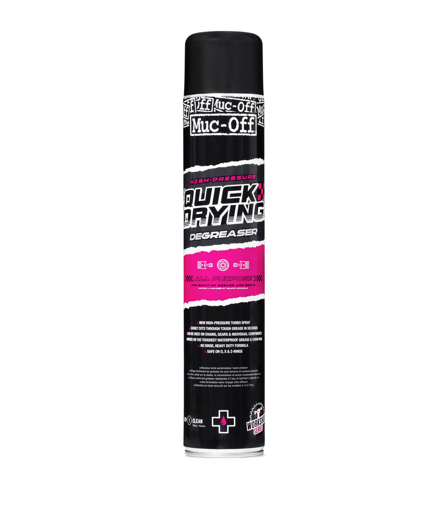Muc-Off 20403 – Szybkoschnący odtłuszczacz uniwersalny, pod wysokim ciśnieniem – 750ml – High-Pressure Quick Drying Degreaser – All Purpose