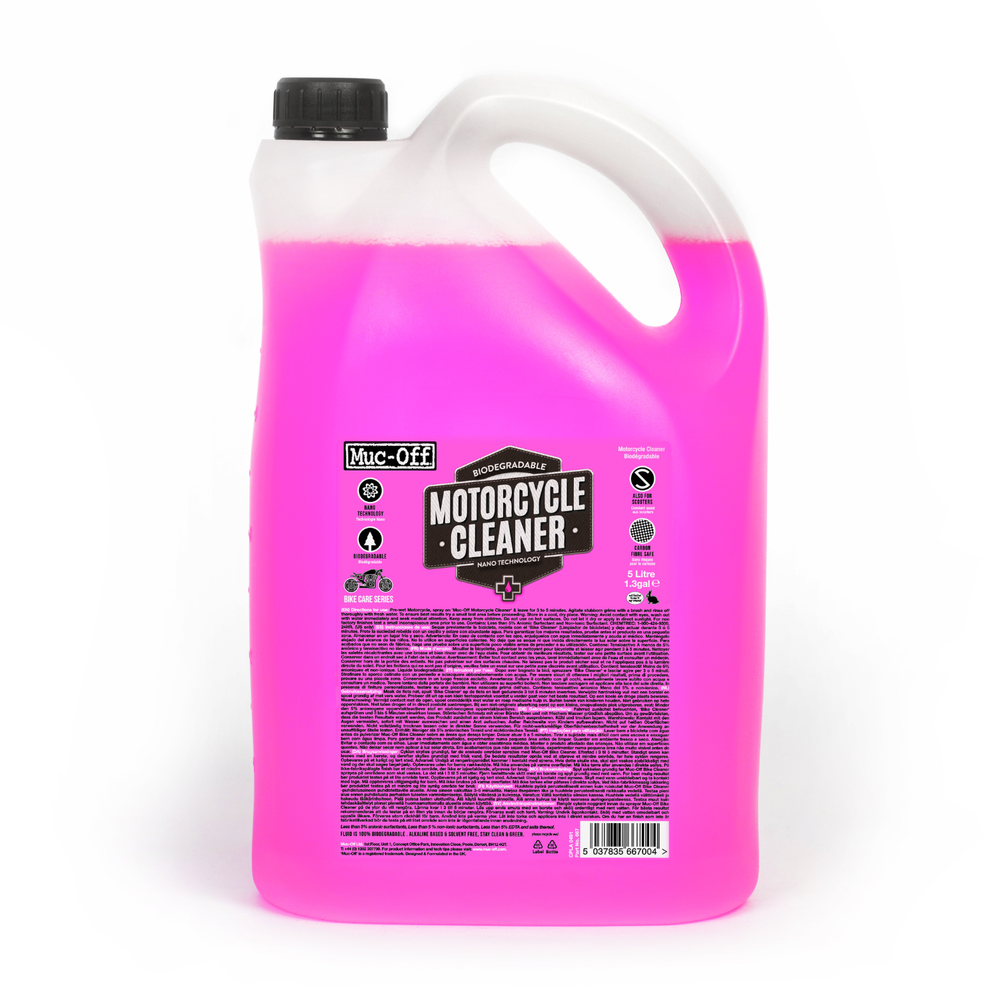 Muc-Off 667 – Biodegradowalny płyn do mycia motocykla z nanotechnologią – 5l – Nano Tech Motorcycle Cleaner