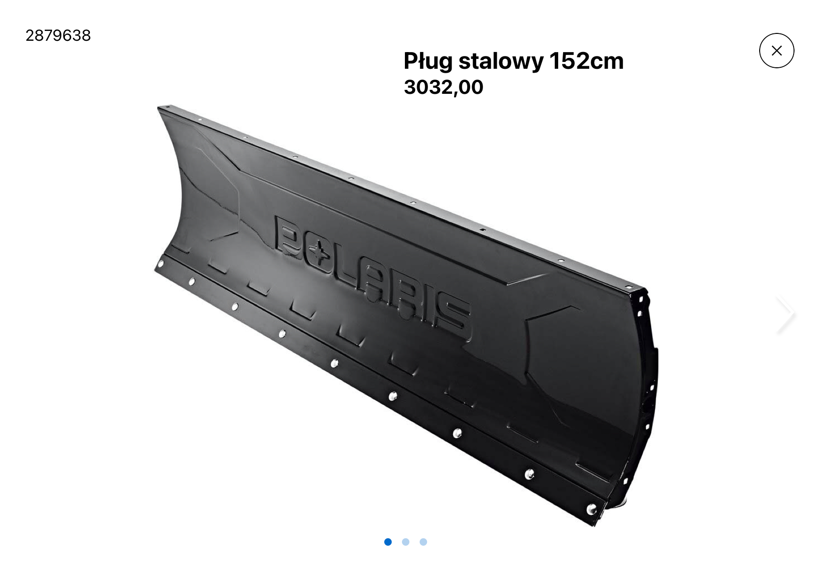 Pług Stalowy 152cm Polaris 2879638+2879630+2883581